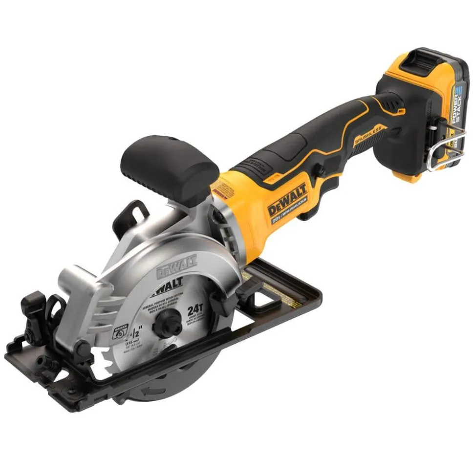 DeWalt ATOMIC 20V MAX* Brushless 4-1/2" Cordless Circular Saw Kit DCS571E1