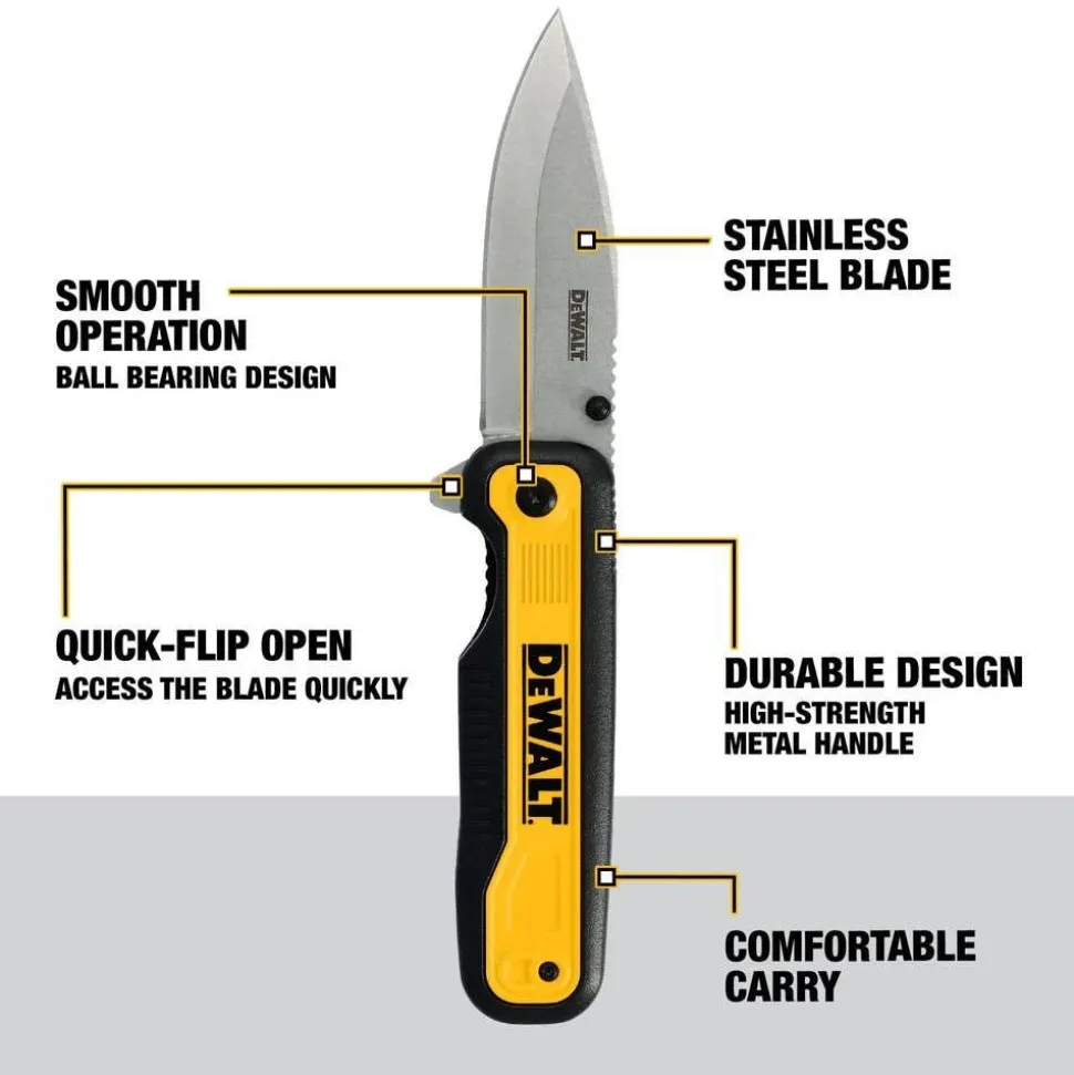 DeWalt Drop Point Pocket Knife DWHT10993
