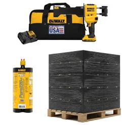 DeWalt Pallet Pure220+ 20.5 oz Dual-Cartridge 1:1 (720x) + 20V Epoxy Dispenser (3x) Bundle DW-DFC114121-DW-DCE591D1