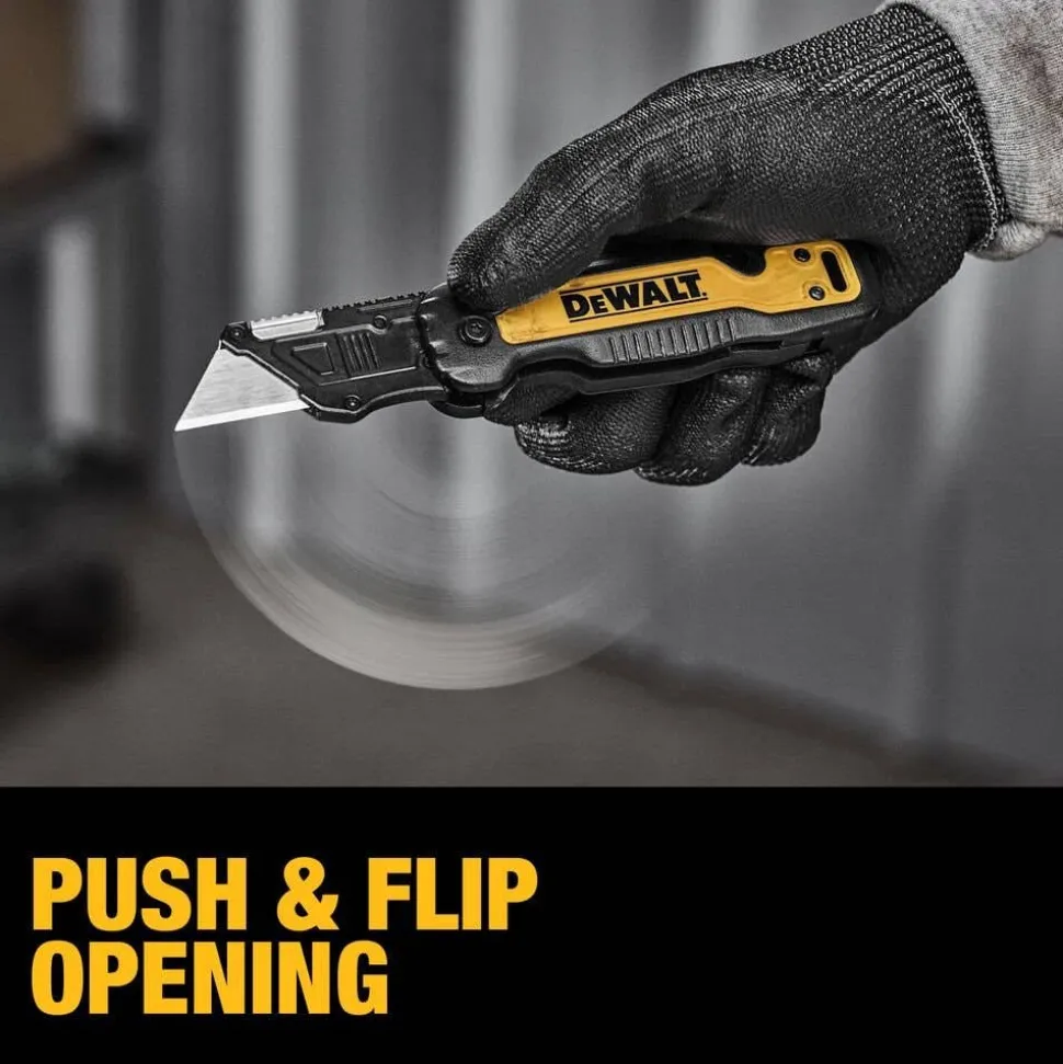 DeWalt Push & Flip Folding Utility Knife w/ Storage DWHT10992