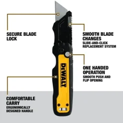 DeWalt Push & Flip Folding Utility Knife DWHT10991
