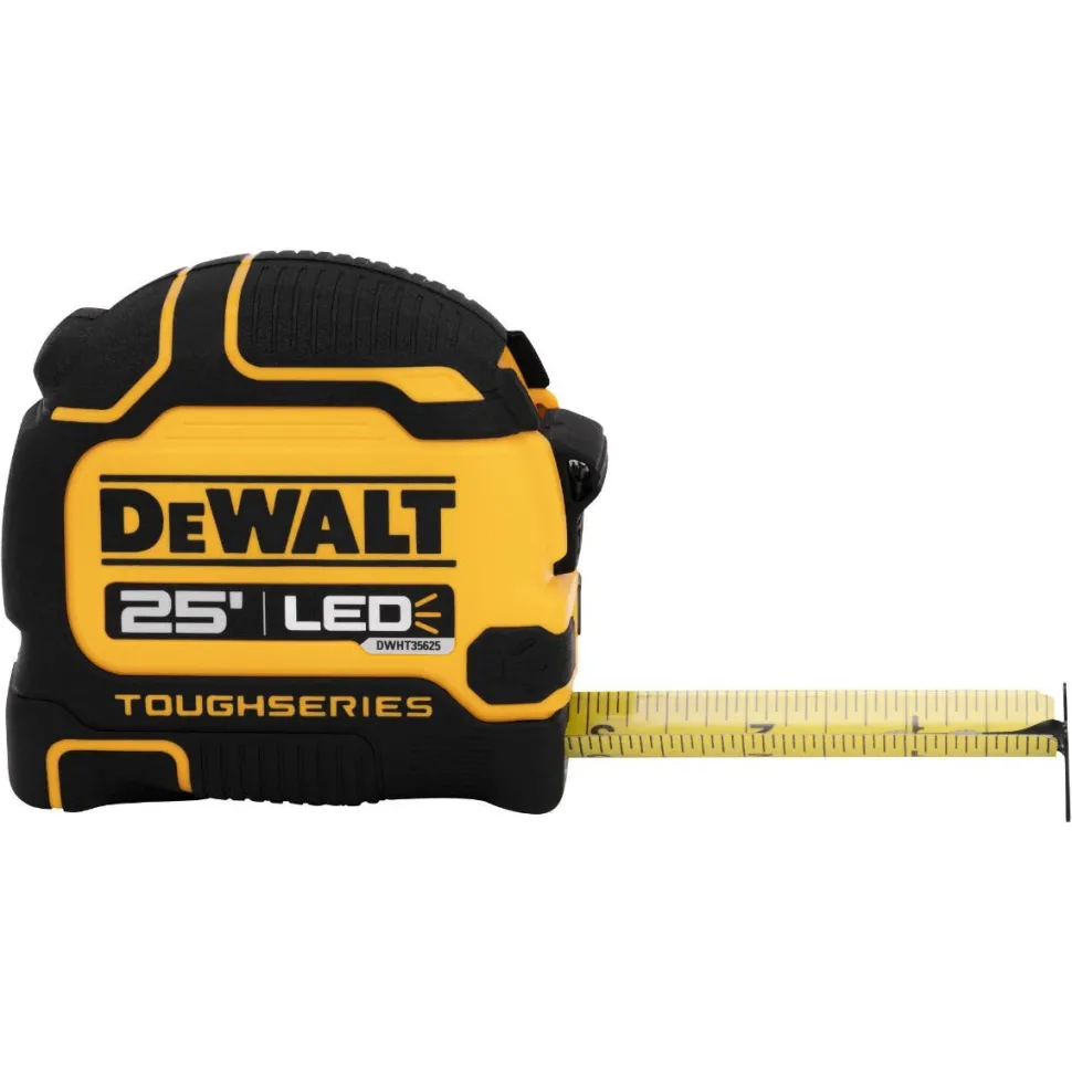 DeWalt TOUGHSERIES 25 FT Lighted Tape Measure DWHT35625S