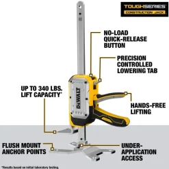 DeWALT ToughSeries 8-3/4 in. 340 lb. Capacity Construction Jack DWHT83550
