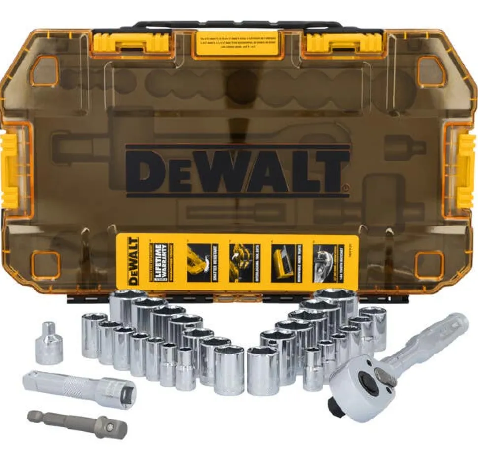 DeWalt TOUGHSERIES 30 Piece TOUGH BOX 3/8" Drive Mechanics Tool Set DWMT45412