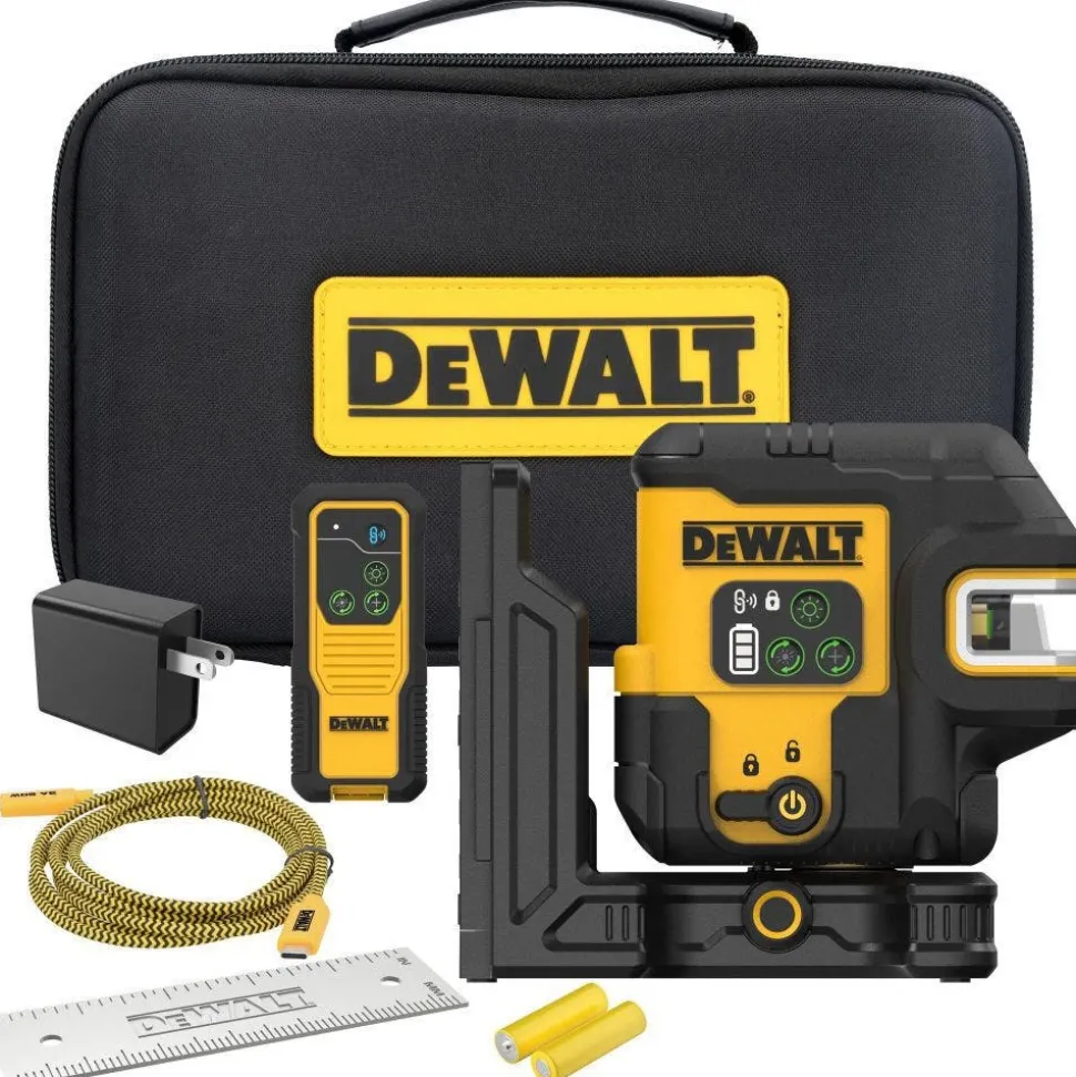 DeWalt USB Rechargeable Green 2 Spot and Cross Line Laser Kit DCLE14221G