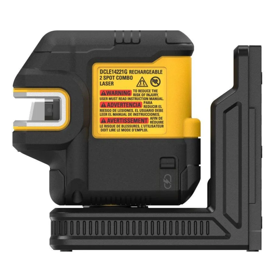 DeWalt USB Rechargeable Green 2 Spot and Cross Line Laser Kit DCLE14221G
