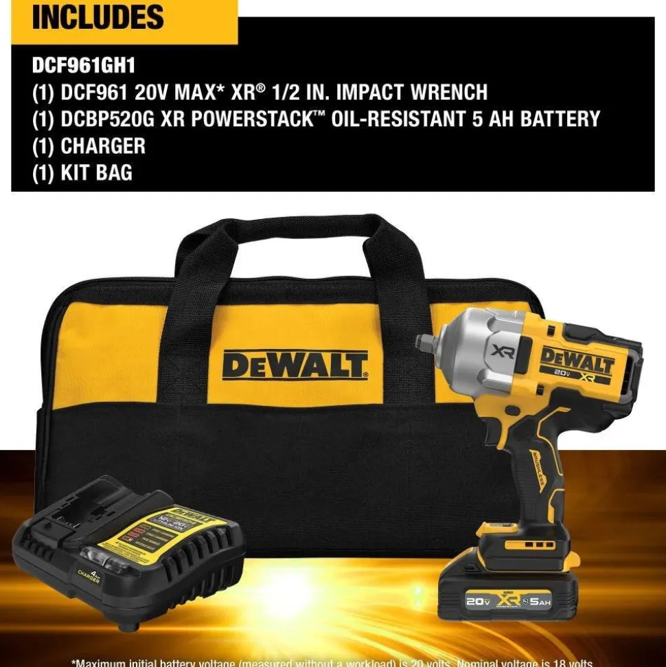 DeWalt 20V 1/2" High Torque Impact Wrench DCF961GH1