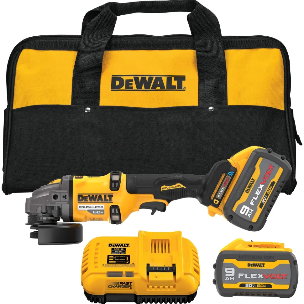 DeWalt 60V MAX* 4-1/2 " - 6 " Side Handle Detect Grinder DCG418SHDX2