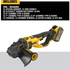 DeWalt 60V MAX 7"- 9" Large Angle Grinder DCG460X2
