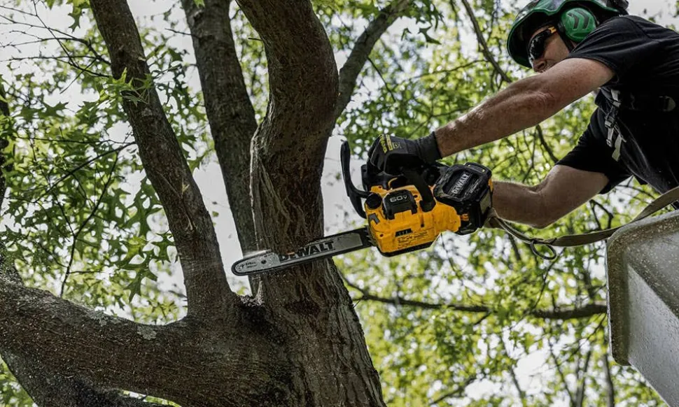 DeWalt 60V MAX 14" Top Handle Chainsaw Kit DCCS674X2