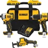 DeWalt 20V MAX* Brushless Compact Drill/Driver, Impact Driver and Cordless One-Handed Reciprocating Saw Kit DW-DCK225D2-DW-DCS369B