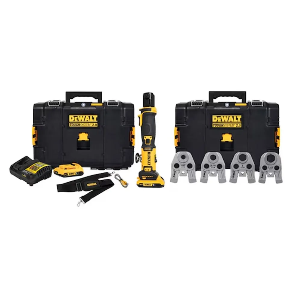 DeWalt 20V MAX* Compact Press Tool Kit with CTS Jaws DCE210D2K