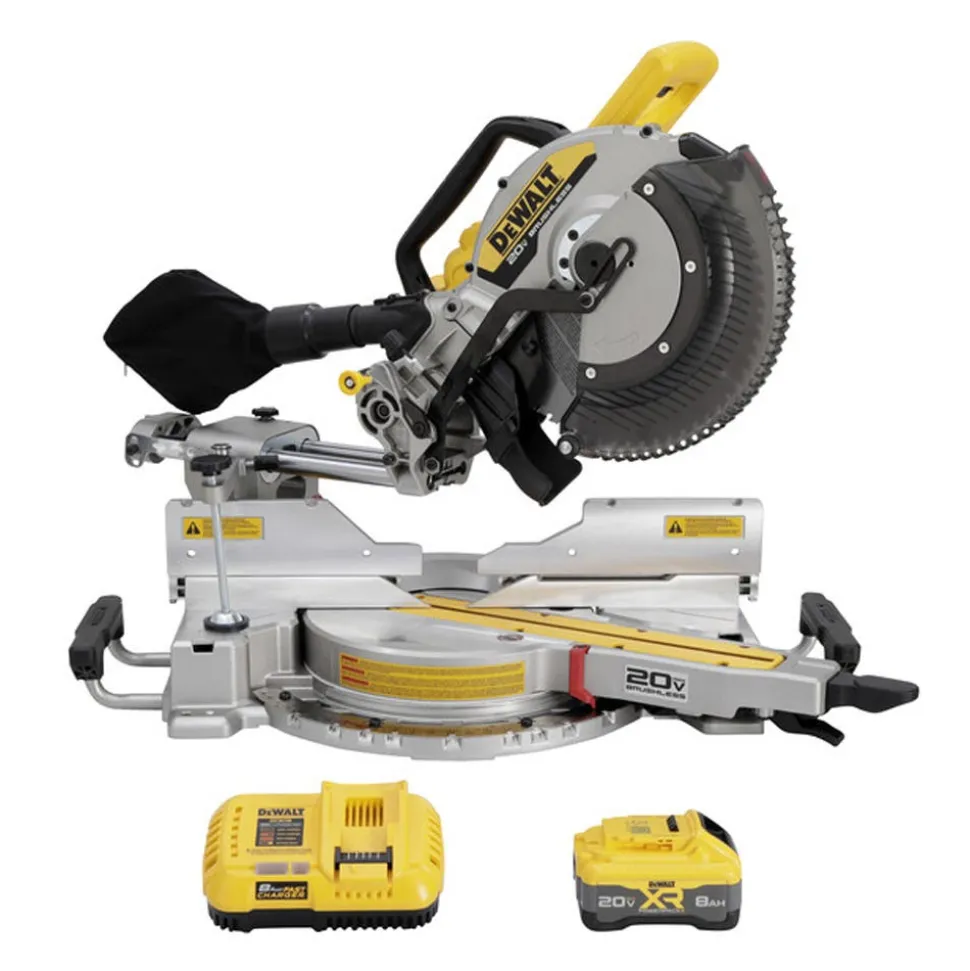 DeWalt 20V MAX* XR 12 in. Double Bevel Sliding Miter Saw Kit DCS785WW1
