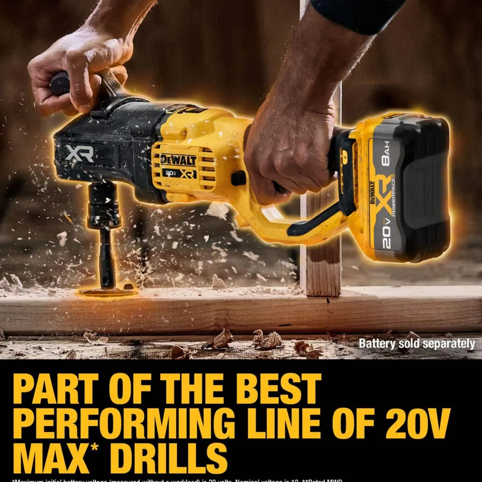DeWalt 20V MAX XR Brushless Cordless 7/16" Quick Change Compact Stud & Joist Drill (Tool Only) DCD447B
