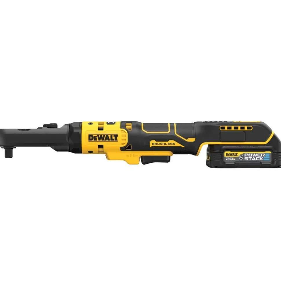 DeWalt 20V MAX* XR Brushless Cordless 3/8" & 1/2" Sealed Head Ratchet With Dewalt Powerstack DCF510GE1