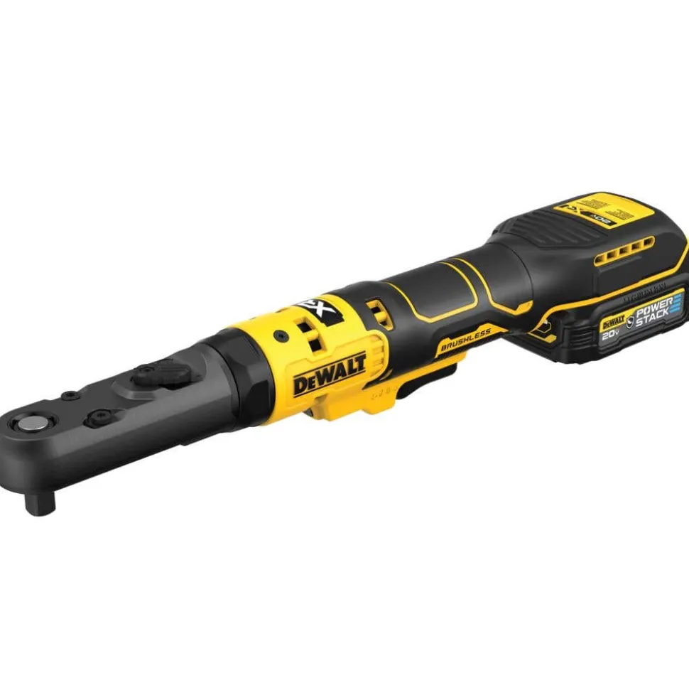 DeWalt 20V MAX* XR Brushless Cordless 3/8" & 1/2" Sealed Head Ratchet With Dewalt Powerstack DCF510GE1