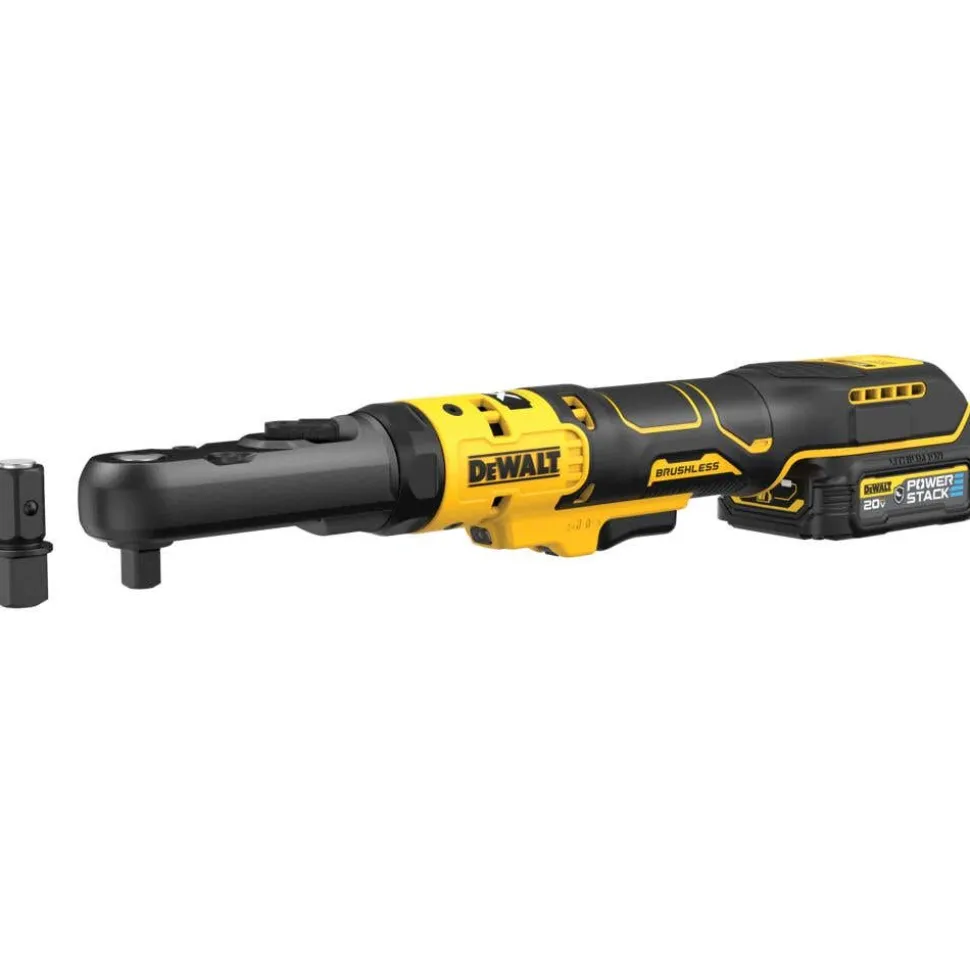 DeWalt 20V MAX* XR Brushless Cordless 3/8" & 1/2" Sealed Head Ratchet With Dewalt Powerstack DCF510GE1