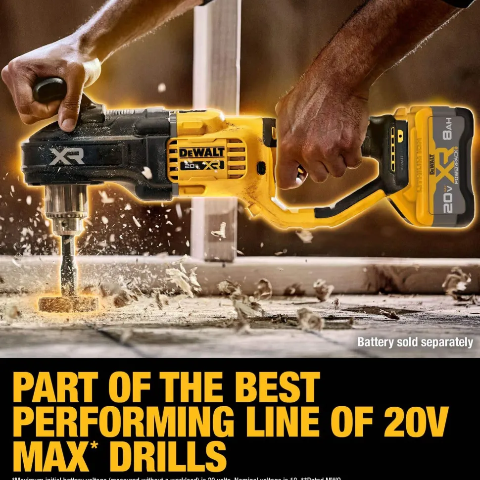 DeWalt 20V MAX XR Brushless Cordless 1/2" Compact Stud & Joist Drill (Tool Only) DCD446B