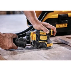 DeWalt 20V MAX XR Brushless Random Orbital Sander With POWERSTACK 20V MAX Battery and Charger Kit DW-DCBP034C-DW-DCW210B
