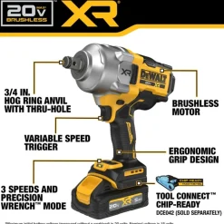 DeWalt 20V MAX XR Brushless Cordless 3/4