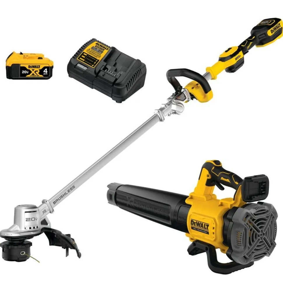 DeWalt 20V MAX XR Cordless Folding String Trimmer & Blower Combo Kit DCKO222M1