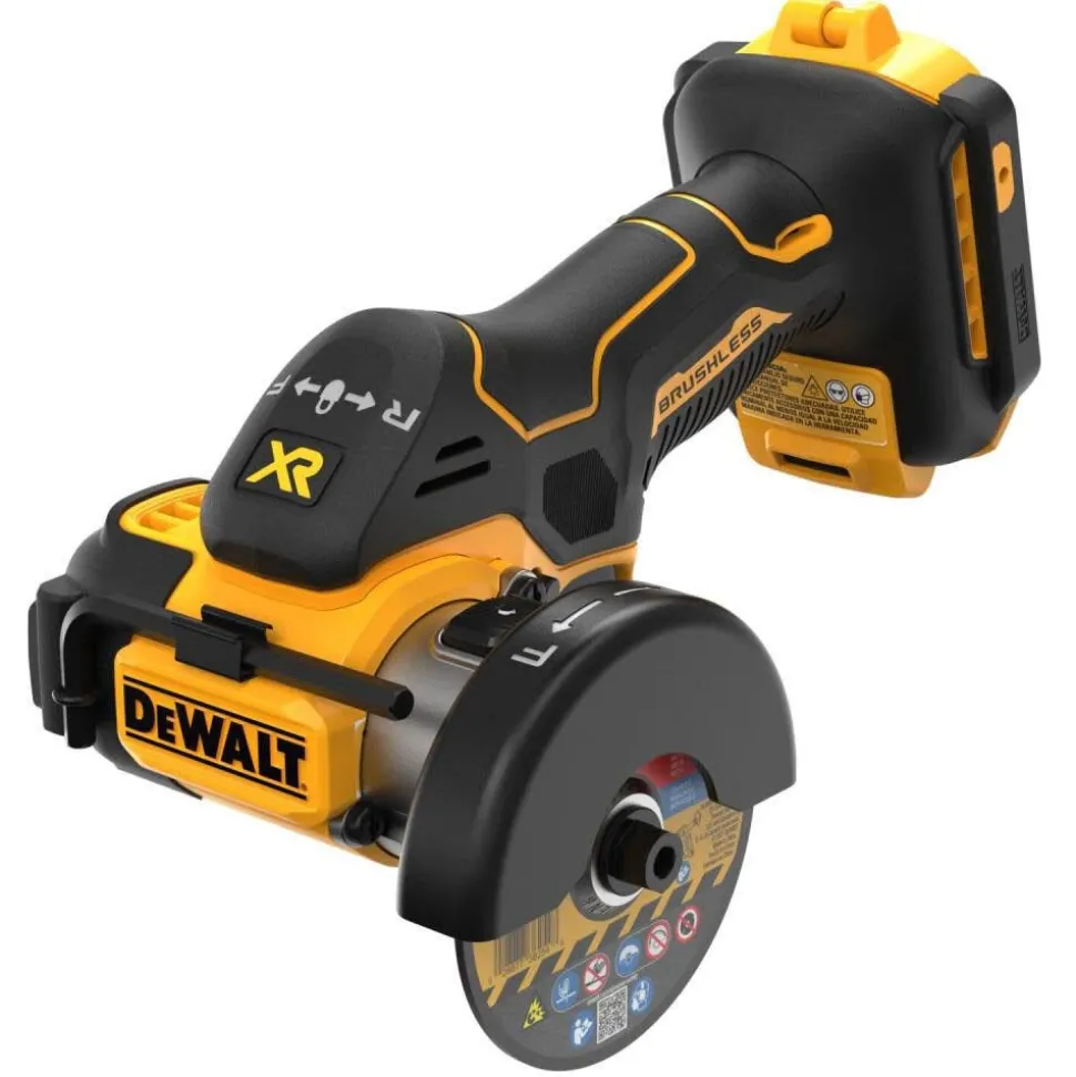 DeWalt 20V MAX XR Cut Off Tool 3" Brushless Cordless With POWERSTACK 20V MAX Compact Battery Charger Starter Kit DW-DCBP034C-DW-DCS438B