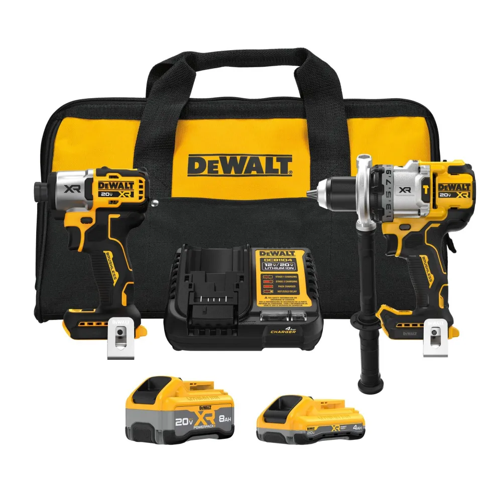 DeWalt 20V MAX* XR Hammer Drill/Impact 2-Tool Combo Kit with XR POWERPACK Batteries DCK2101QQ1WW1