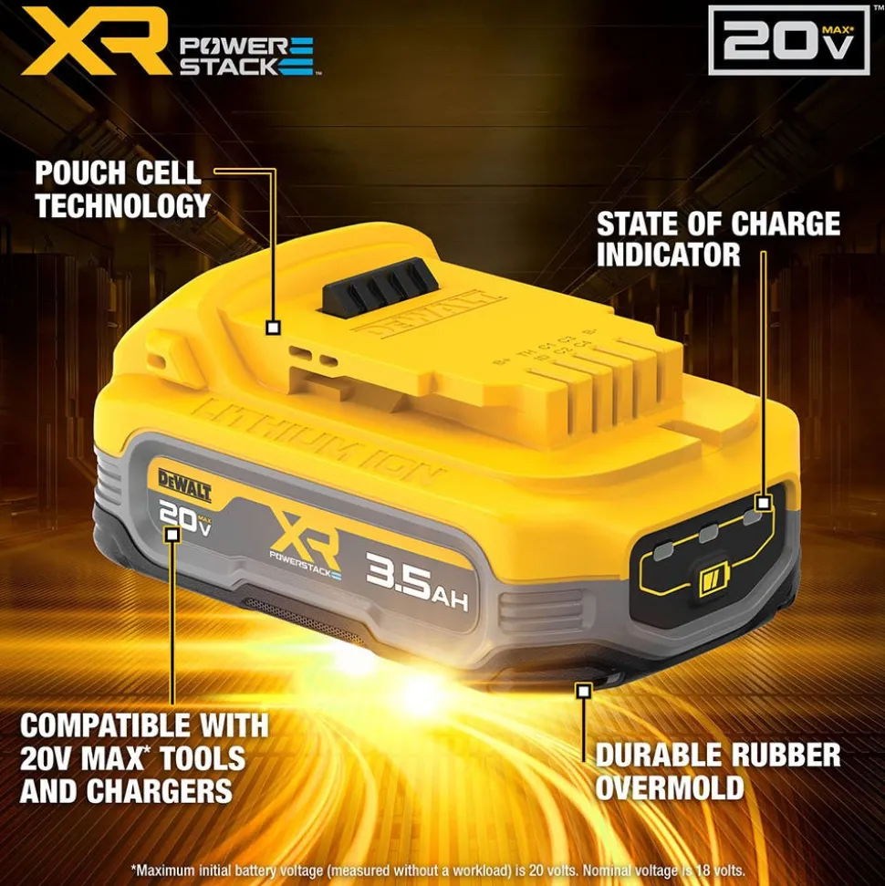 DeWalt 20V MAX* XR POWERSTACK 3.5Ah Battery Kit DCBP320C