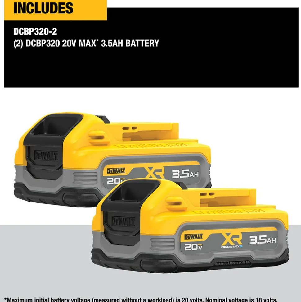 DeWalt 20V MAX* XR POWERSTACK 3.5Ah Battery Kit DCBP320-2