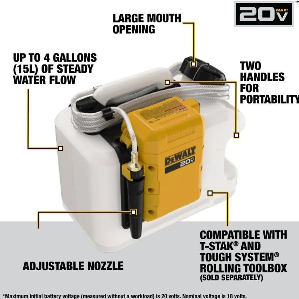 DeWalt 20V Powered Water Tank (Bare) DCE6820B