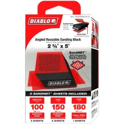 Diablo 2-3/4" x 5" Reusable Angled Hand Sanding Block DFB234ANGH01G