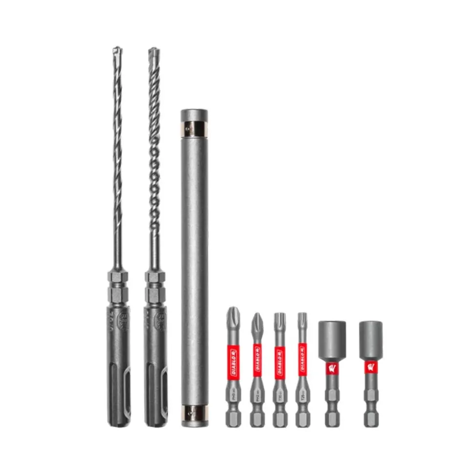 Diablo 9pc Concrete Anchor Drive Installation Set DMAPL9910-S9