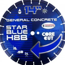 Diamond Products 14" X .125" Star Blue Wet/Dry High Speed Blade H10B Asphalt 14355