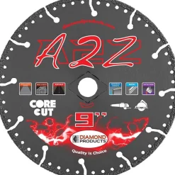Diamond Products 9" x .125 x 7/8" A2Z Vacuum Bonded Saw Blade 18751