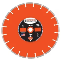 Diamond Products 48" x .210" x 1" Heavy Duty Orange Cured Concrete Wet Blade C52HX