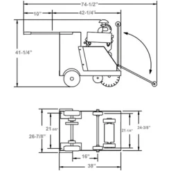 Diamond Products Core Cut 10" Mini Groover 20HP Honda CG-1G24 Walk-Behind Grinder 08005