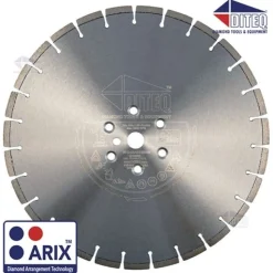 Diteq 16" X .125" X 1" C-42AX Arix Hydraulic Wet Hand Saw Blade DP Flush D10081