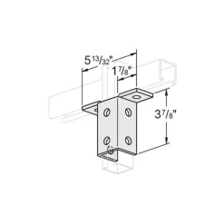 Double Corner Wing Fitting 8 Hole 1 7/8" Z/P 10 /Box