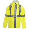 DriFire ARC H20 FR Hi-Vis Fluorescent Yellow Rain Jacket NSA-R30RL06