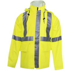 DriFire ARC H20 FR Hi-Vis Fluorescent Yellow Rain Jacket NSA-R30RL06