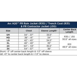 DriFire ARC H20 FR Hi-Vis Fluorescent Yellow Rain Jacket NSA-R30RL06