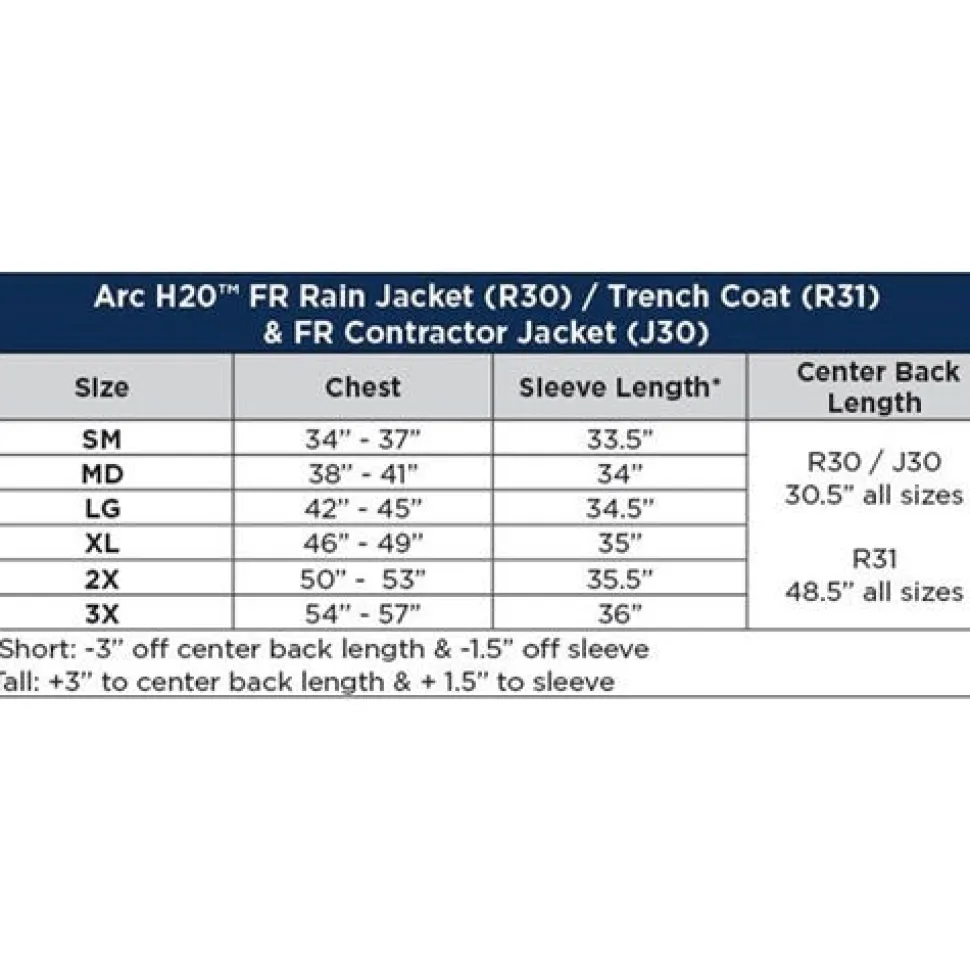 DriFire ARC H20 FR Hi-Vis Fluorescent Yellow Rain Jacket NSA-R30RL06