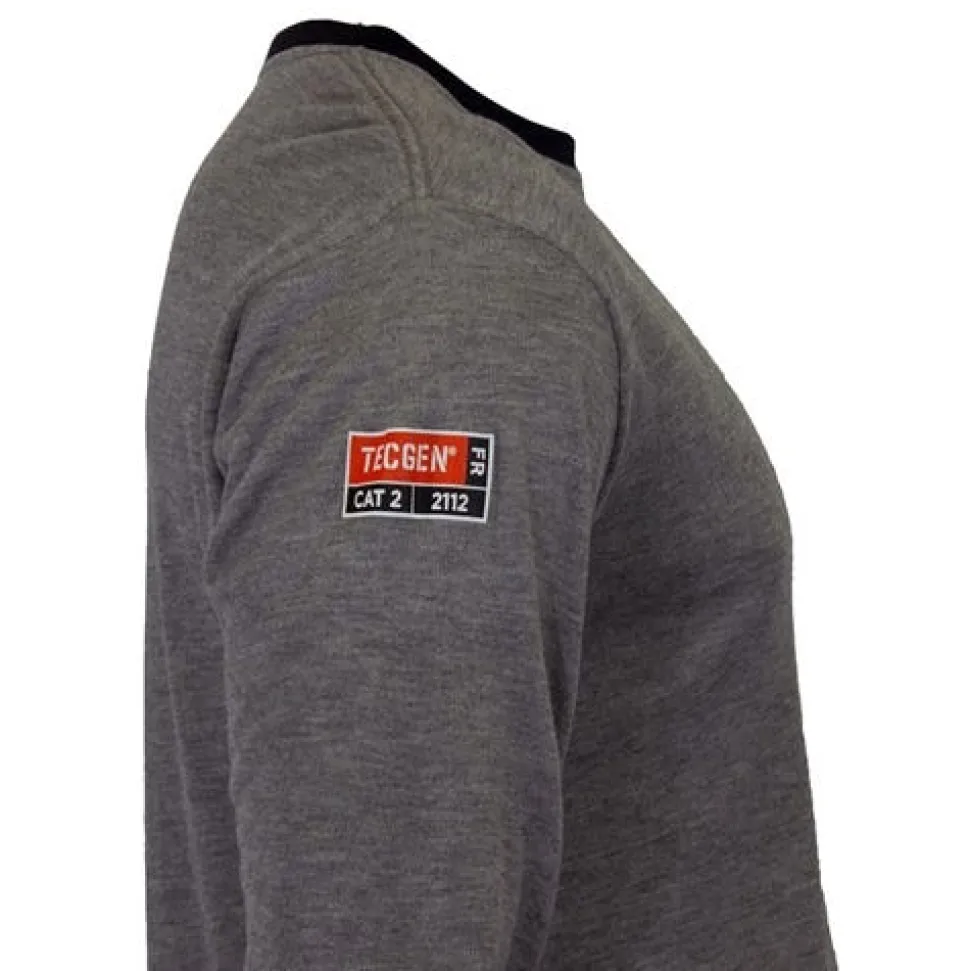 DriFire TecGen FR Gray Long Sleeve T-Shirt NSA-C541NGELS