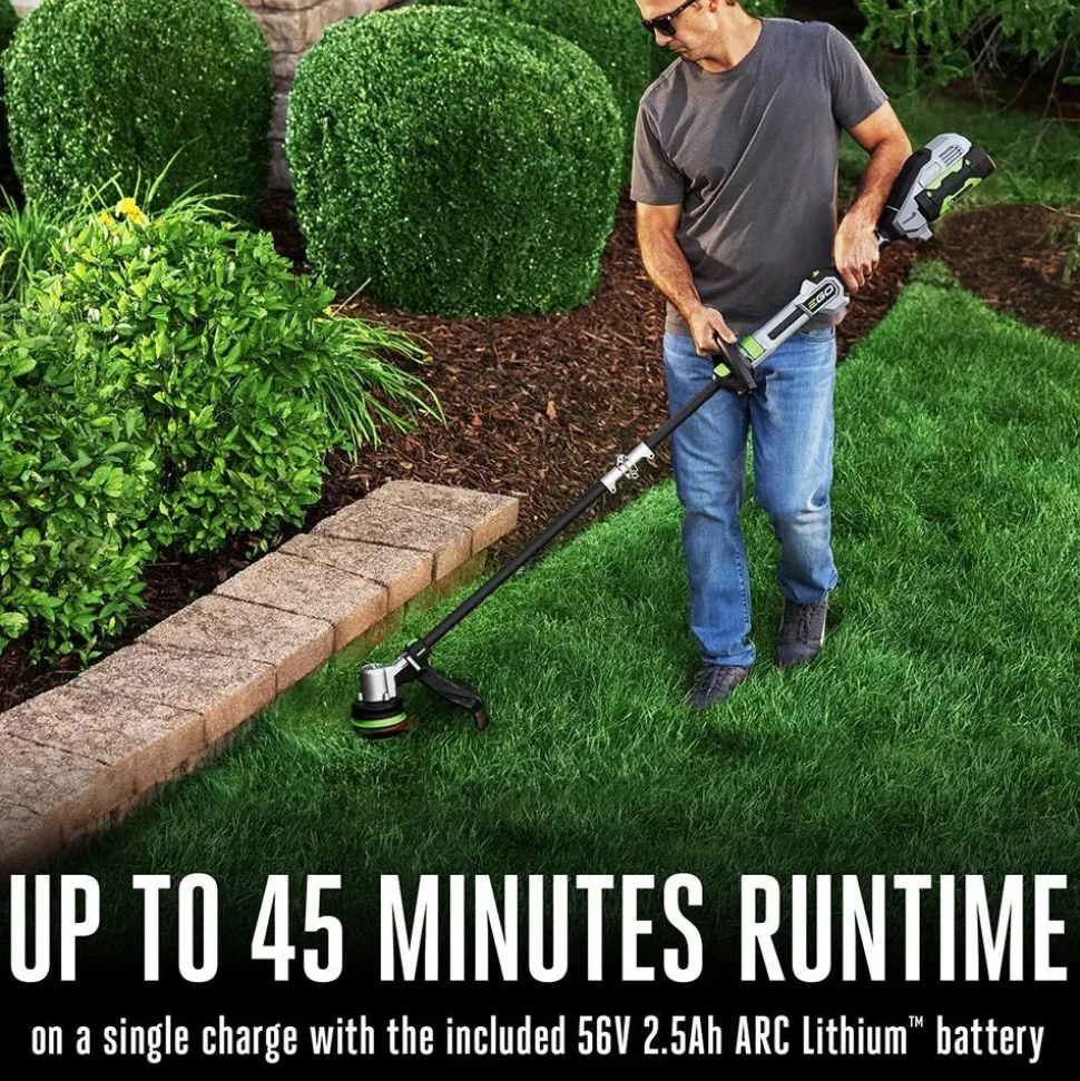 EGO POWER+ 16" Powerload, Carbon Fiber String Trimmer w/ 2.5Ah Battery & Charger Kit ST1611T