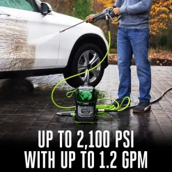 EGO POWER+ 2100 PSI Compact Pressure Washer (6.0Ah) Kit HPW2105