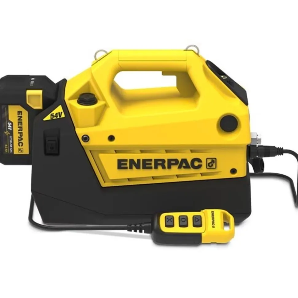 Enerpac 54V Cordless Hydraulic Pump Kit, 115V Charger, 3/2 Electric Valve, 241 cu. in. Usable Oil XC2304SB