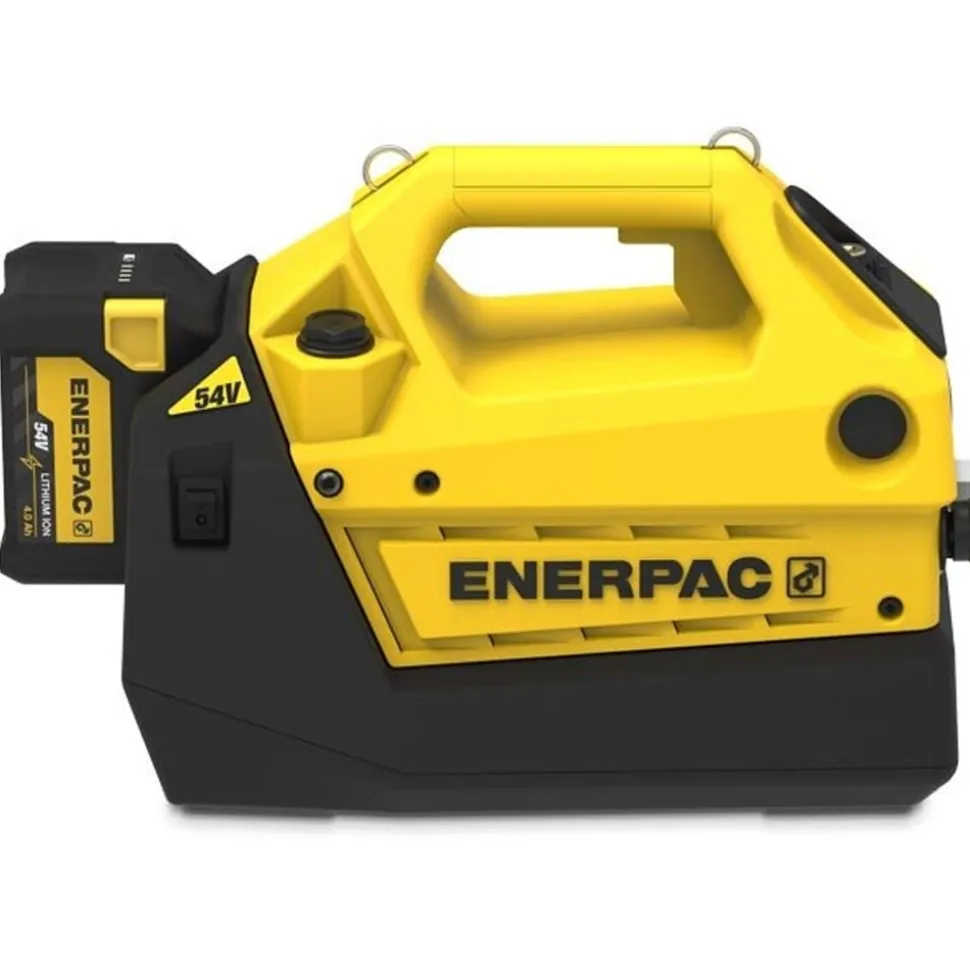 Enerpac 54V Cordless Hydraulic Pump Kit, 115V Charger, 3/2 Electric Valve, 122 cu. in. Usable Oil XC2302SB