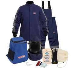 Enespro ArcGuard Performance 40 cal Jacket & Bib Kit w/ Lift Front Hood & Voltage Gloves ARC40KIT-SM12