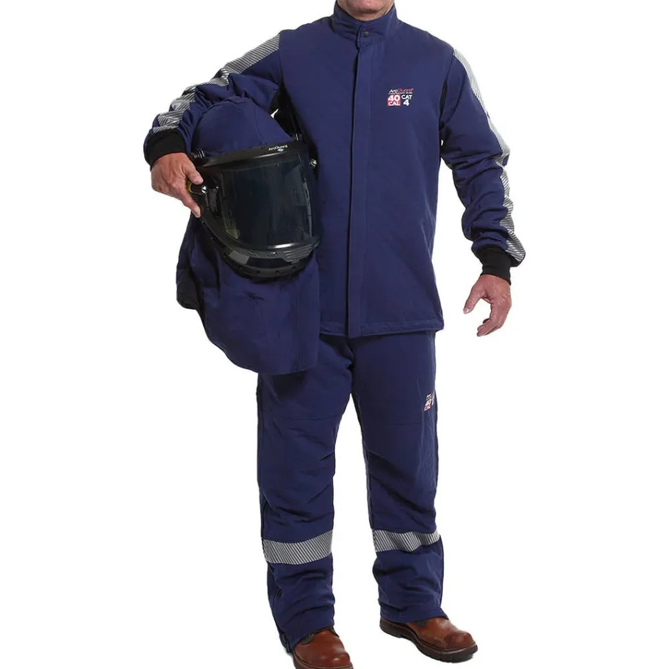 Enespro ArcGuard Performance 40 cal Jacket & Bib Kit w/ Lift Front Hood & Voltage Gloves (2X-12) ARC40KIT-2X12