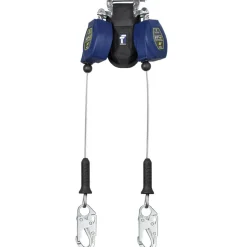 FallTech 8' Cable FT-X Class 2 LE SRL, Twin-leg with Steel Snap Hooks 82808TP1